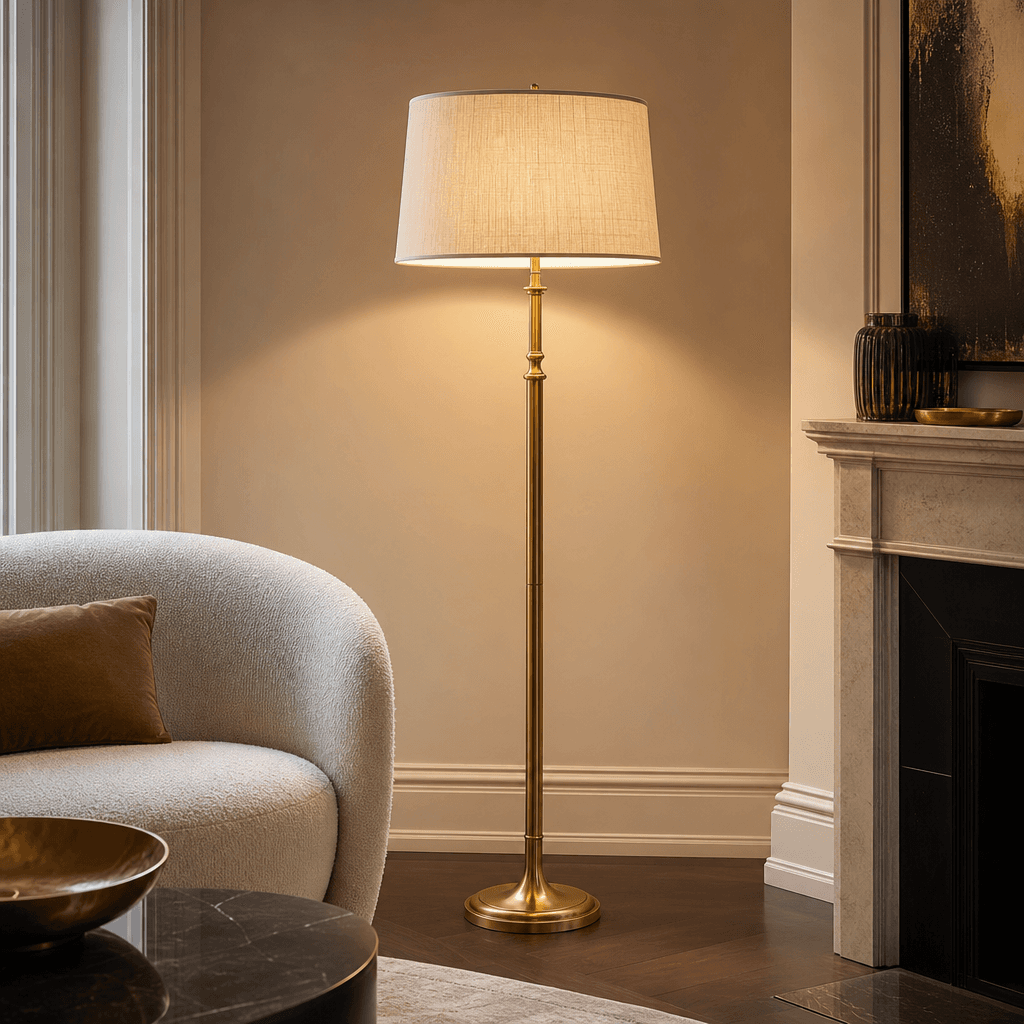 Nocturne Brass Floor Lamp