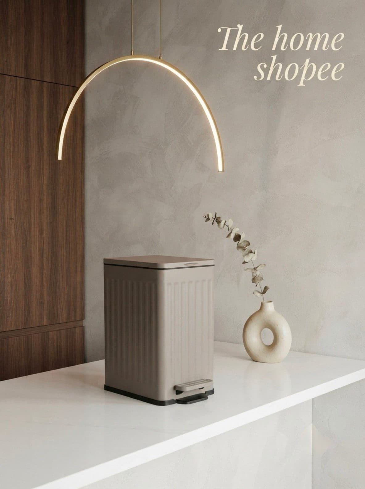 Dustbin — Taupe Pedal, 6 L & 12 L
