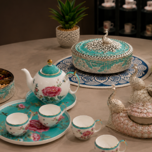 Elegant Floral Tea Kettle Set